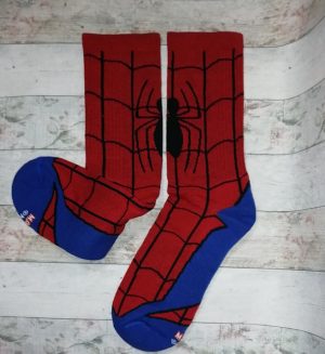 spi-23 Spiderman - botas araña afelpada (planta de pie) largas - Adulto