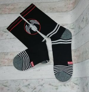 spi-25 Spiderman - negra - afelpada (planta de pie) largas - Adulto