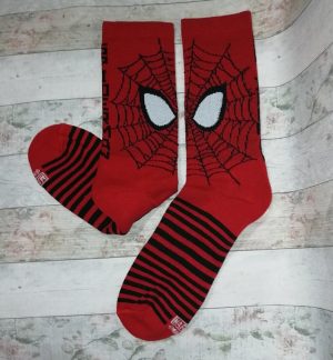 spi-24 Spiderman - botas rojo araña afelpada (planta de pie) largas - Adulto