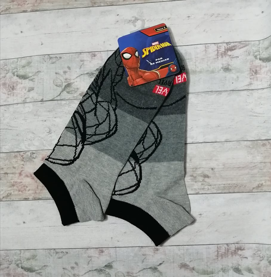spi-15 Spiderman - Talonera escala de grises - Adulto