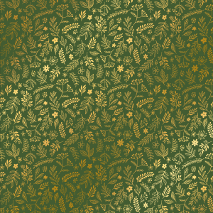 p-143-cf Cartulina verde ramitas en foil dorado - Papelmania