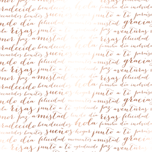 p-031-cf Cartulina Blanca letras en foil oro rosa - Papelmania