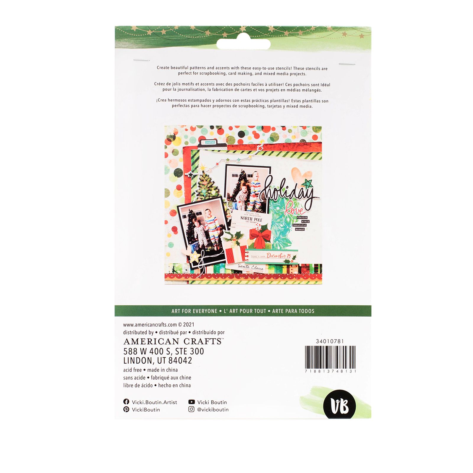 34010781 - Stencil - Vicki Boutin Warm Wishes Plantillas 3/Pkg - Imagen 2