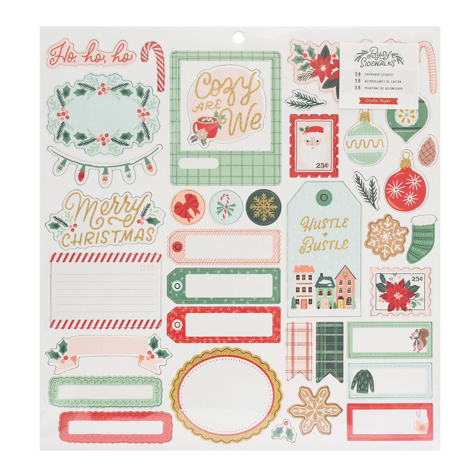 34010596 - Chipboard - Iconos y Frase - Aceras ocupadas 12"X12"
