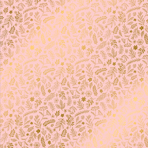 p-144-cf Cartulina Ramitas Rosa foil Dorado - Papelmania
