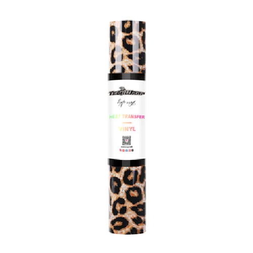 HTV-AnimalPrint-06 Leopardo Rollo de vinilo de transferencia de calor con estampado animal de 5 pies