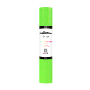 HTV-Glitter-NeonGN Verde Vinilo de transferencia de calor con purpurina de 1,5 m