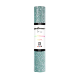 HTV-Glitter-Aqua Vinilo de transferencia de calor con purpurina de 1,5 m