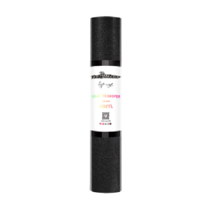 HTV-Glitter-Negro Vinilo de transferencia de calor con purpurina de 1,5 m