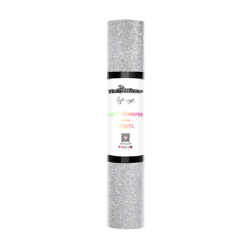 HTV-Glitter-Plata Vinilo de transferencia de calor con purpurina de 1,5 m
