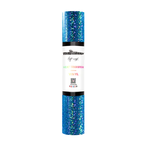 HTV-Holo-Aqua Rollo de vinilo holográfico de transferencia de calor de 5 pies