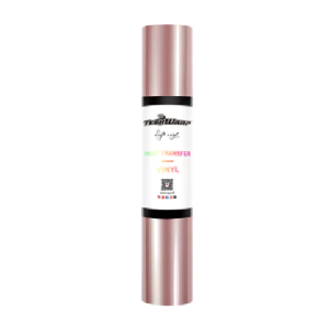 HTV-PU-oro rosa Rollo de vinilo de transferencia de calor de PU de 5 pies