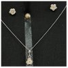 ag-pack03 Cadena + aretes y dije con forma de Rosa Plata 950 - Imagen 3