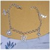 ag-pu03	Pulsera dijes 19cm, delfín, mariposa, caballito de mar, elefante y libélula Plata 950 - Imagen 2
