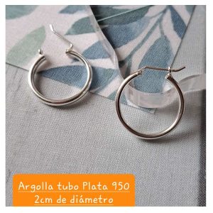 AG-2CM	Argolla de plata 950 de 2cm de diámetro