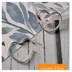 ag-co02 Corazón 2.80cm plata 950