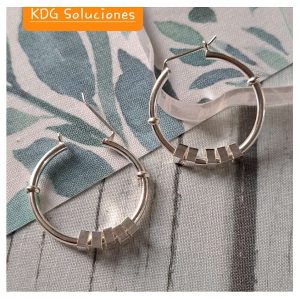 ag-cu02 Argolla Cubitos 2.8cm plata 950
