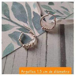 ag-a02 Argolla Donitas 1.5cm plata 950