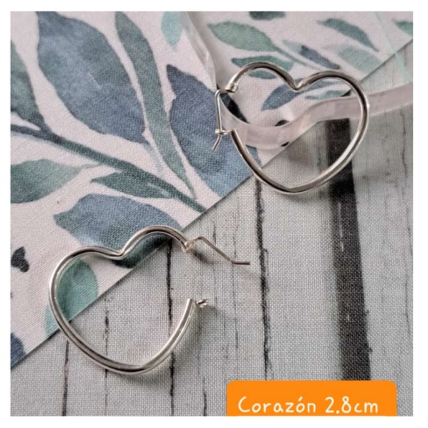 ag-co02 Corazón 2.80cm plata 950