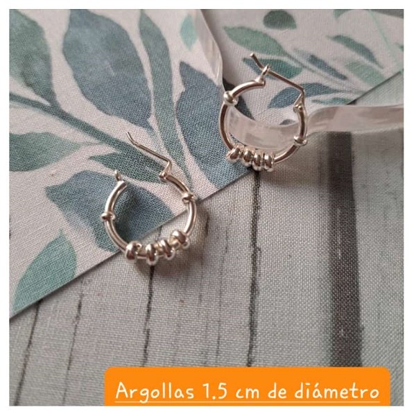 ag-a02 Argolla Donitas 1.5cm plata 950