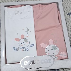 coz-03 Conjunto Conejito Rosa Pastel Talla 2 Bebé