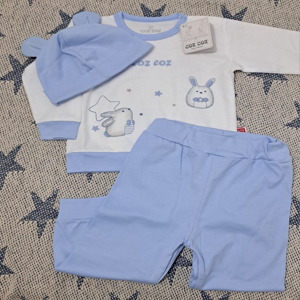 coz-02	Conjunto Conejito celeste Talla 4 Bebé