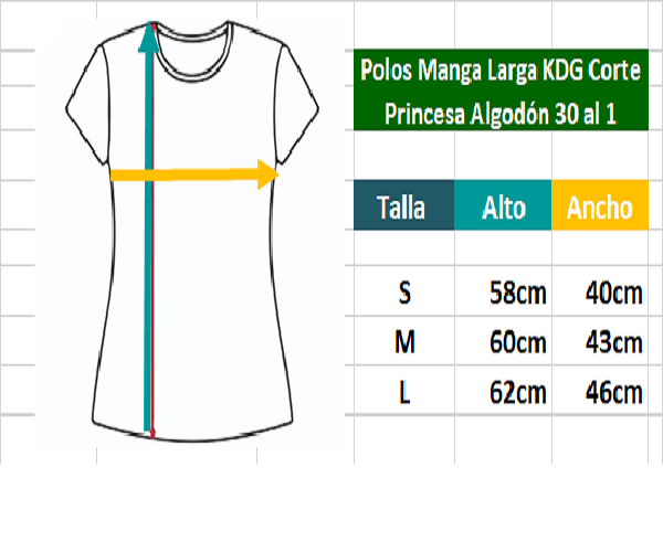 PMC-PRIN-BL-30-XL Polo Blanco - manga Corta - cuello redondo - 30 al 1 talla XL Corte Princesa - Imagen 2