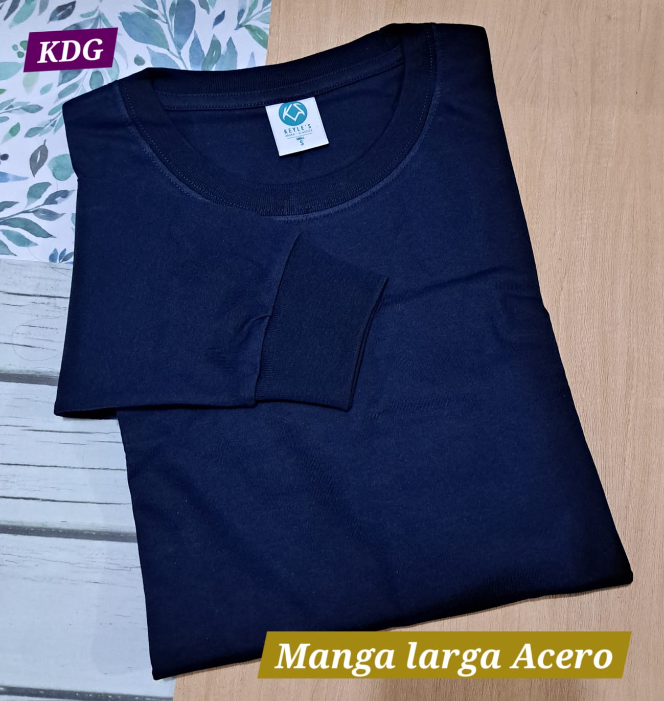 PML-AC-05 Polo manga larga acero talla 12 - Corte Recto - Algodón 20/1 Reactivo (copia)
