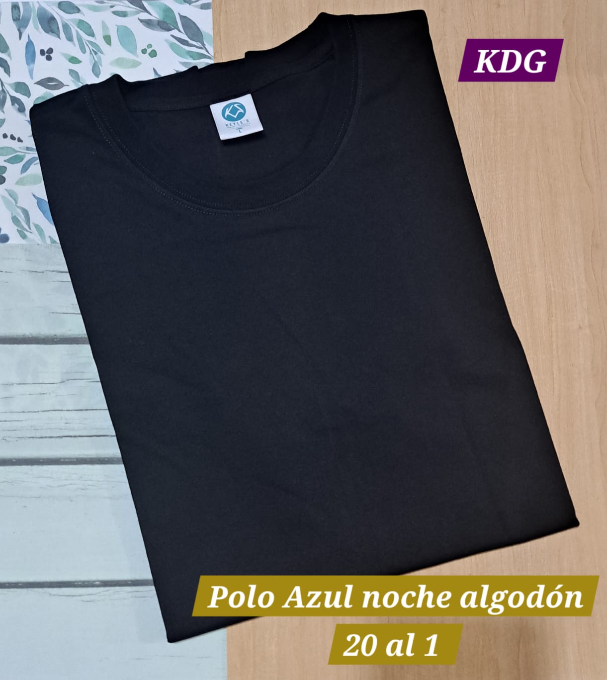 PMC-AZ-20-L	Polo Azul noche - manga Corta - cuello redondo - 20 al 1 - Talla L - Corte Recto
