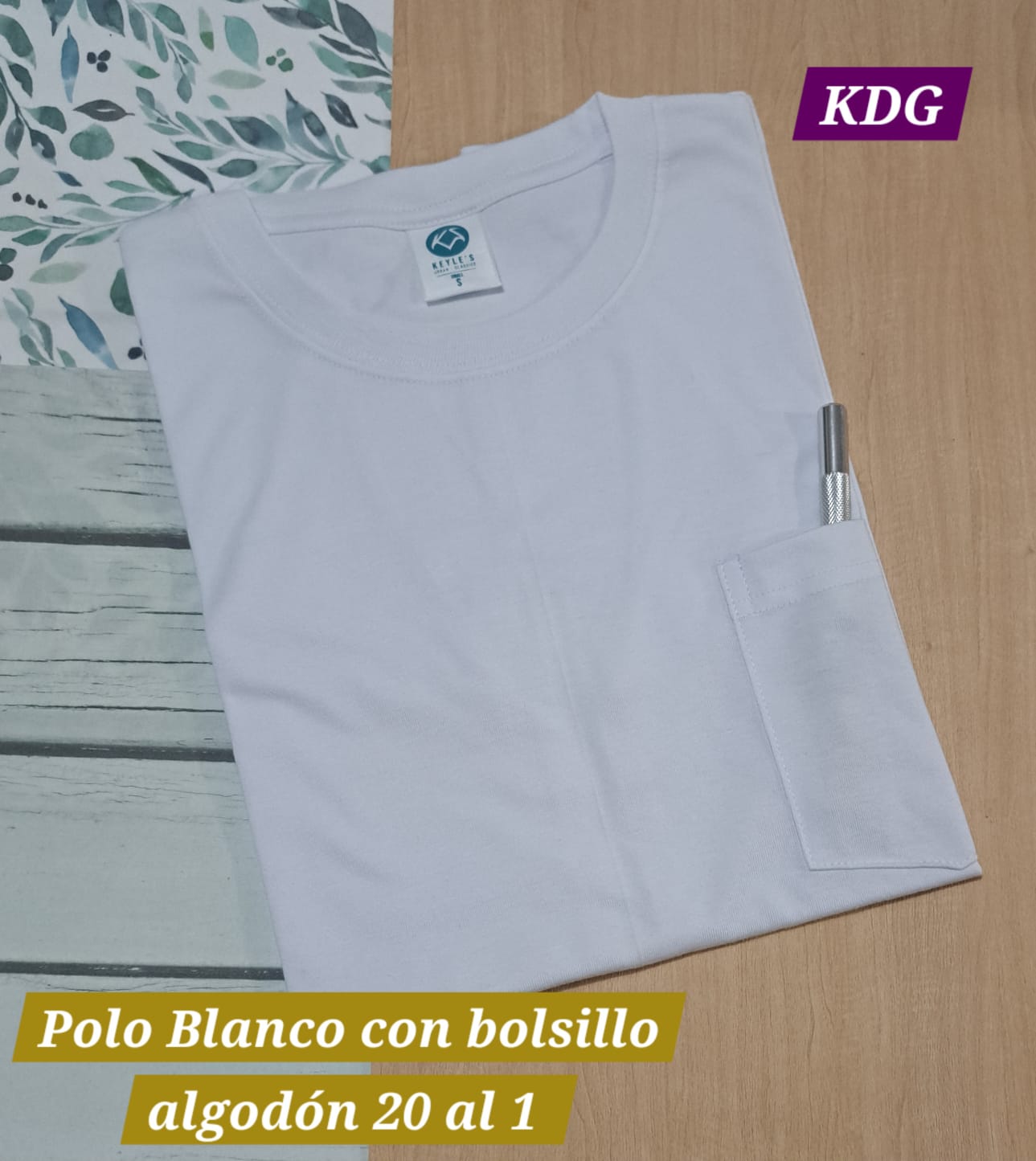 PMC-CB-BL-8	Polo Blanco - talla 8 - 20 al 1 manga Corta con Bolsillo - reactivo - Corte recto