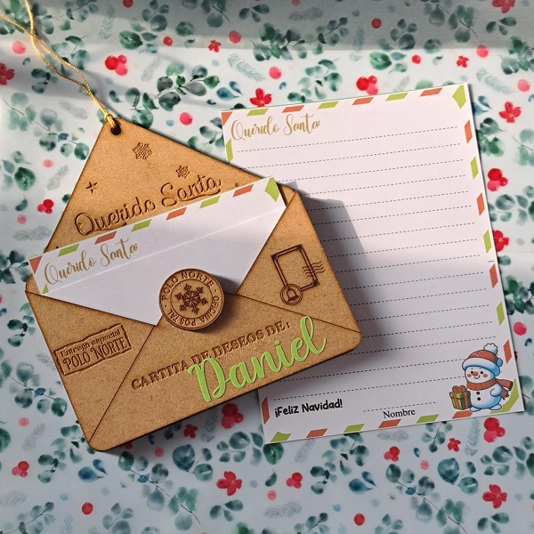 sc-01 Sobre de Carta de deseos Personalizado