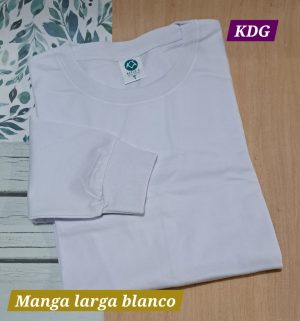 PML-BL-20-S Polo Blanco - manga Larga - cuello redondo - 20 al 1 talla S Corte Recto / Reactivo