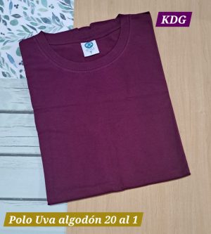 PMC-UV-20-S Polo Uva - manga corta – cuello redondo – 20 al 1 talla S Corte Recto / Reactivo
