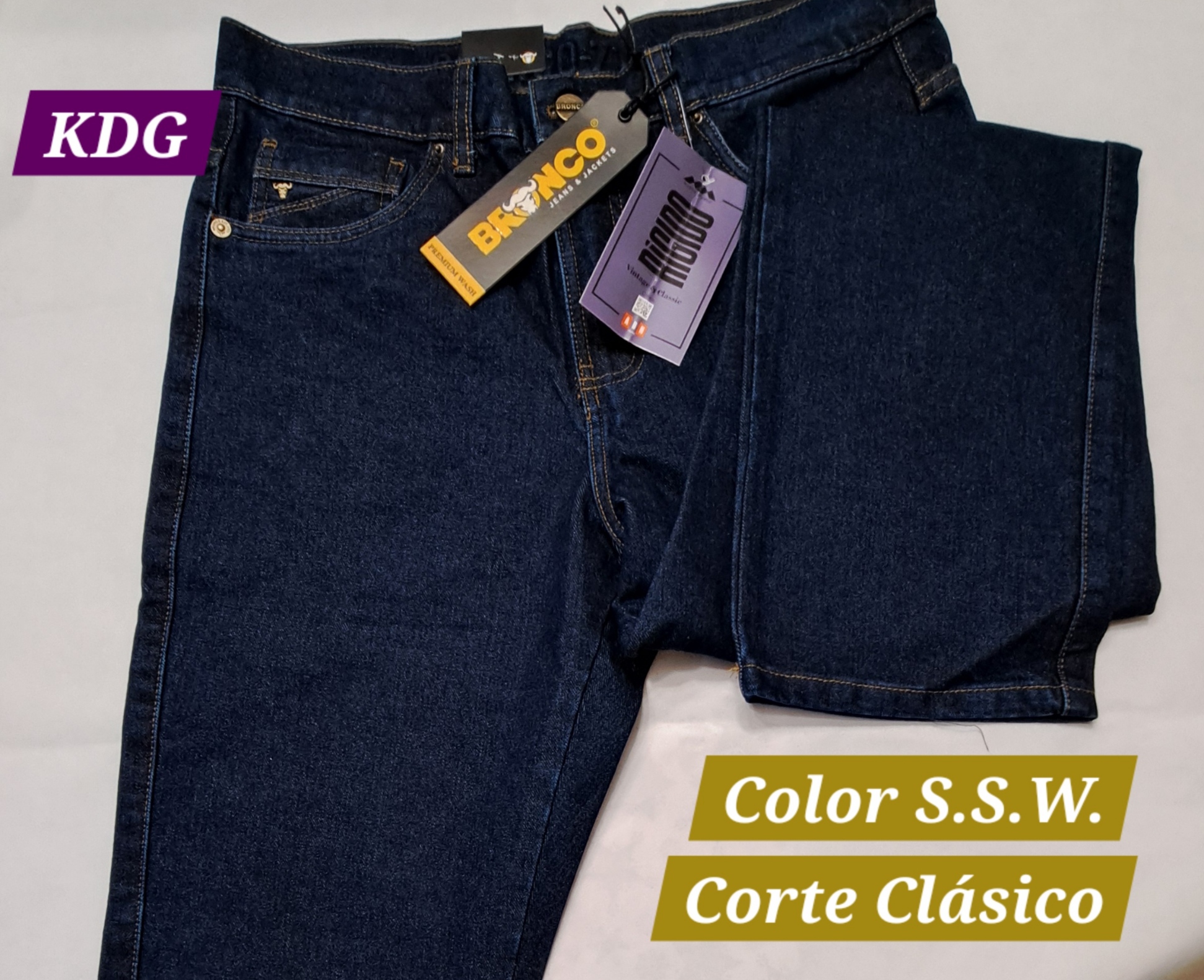 19016001ssw32 S.S.W.- t32 - Jeans Baretta - Bronco Corte Clásico