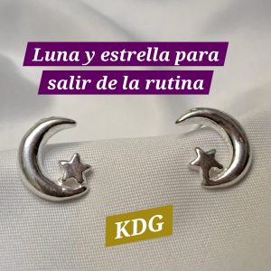 ag-lun-01 Arete Luna Estrella - plata 950