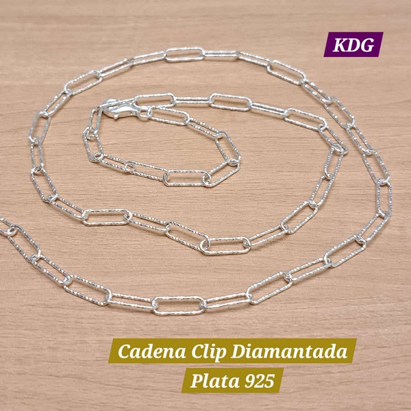 CD-070-50	Cadena Clip Diamantada Plata 925 50cm