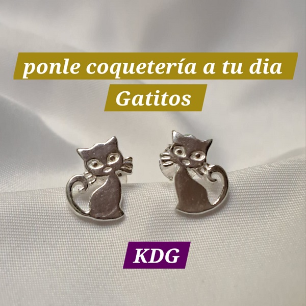 ag-agat-01 Arete Mini Gato - plata 950