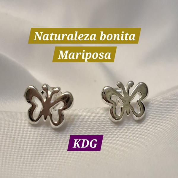 ag-artma-01 Arete Mini Mariposa - plata 950