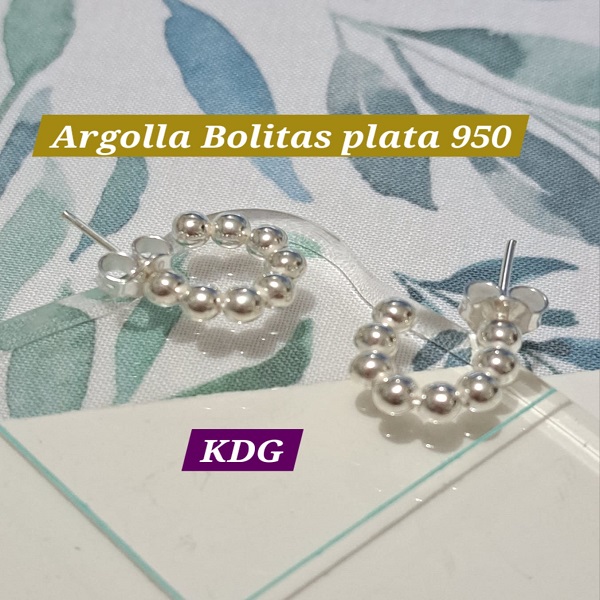 ag-argb-01 Argolla bolitas - plata 950