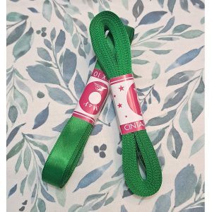 cint-sat-ver Cinta Satinada Verde de 1.5" x 10mts