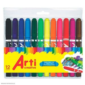 Plu-Arti-JM Plumón Arti Jumbo mamut x 12