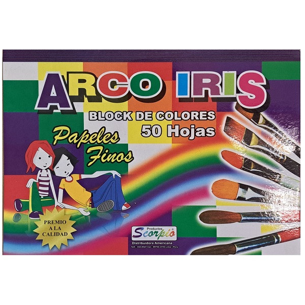Bl-scorpioA4x50 Block Scorpio A4 Arco Iris x 50