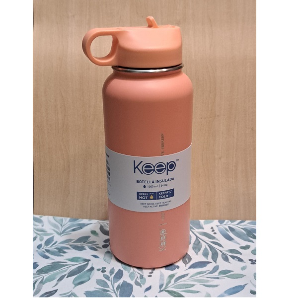 KPBT1422644-sa Titanio - Keep - BT - Botella Insulada Keep 1000ml Salmón