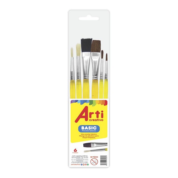 Pin-Arti Pincel Arti Creativo Basic Blíster X 6 Und