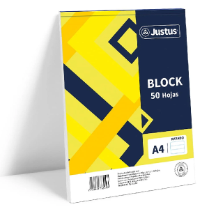 BJR4 Block Justus Rayado A4 x 50 hojas