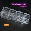 ls-357 Set de 4 Condimentero Acrílico mas base - envases de 5x6.5x7cm c/u - Imagen 3