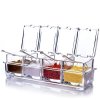 ls-357 Set de 4 Condimentero Acrílico mas base - envases de 5x6.5x7cm c/u - Imagen 2
