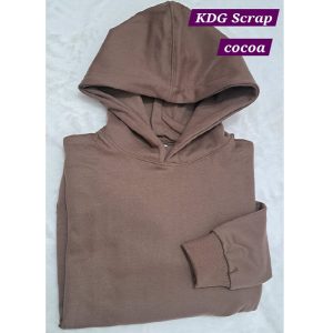 Pol-co-L Polera Cocoa con capucha en Franela Reactiva - Talla L