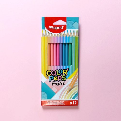 CMPx12	 Colores Maped Pastel Color Peps Caja 12 Und